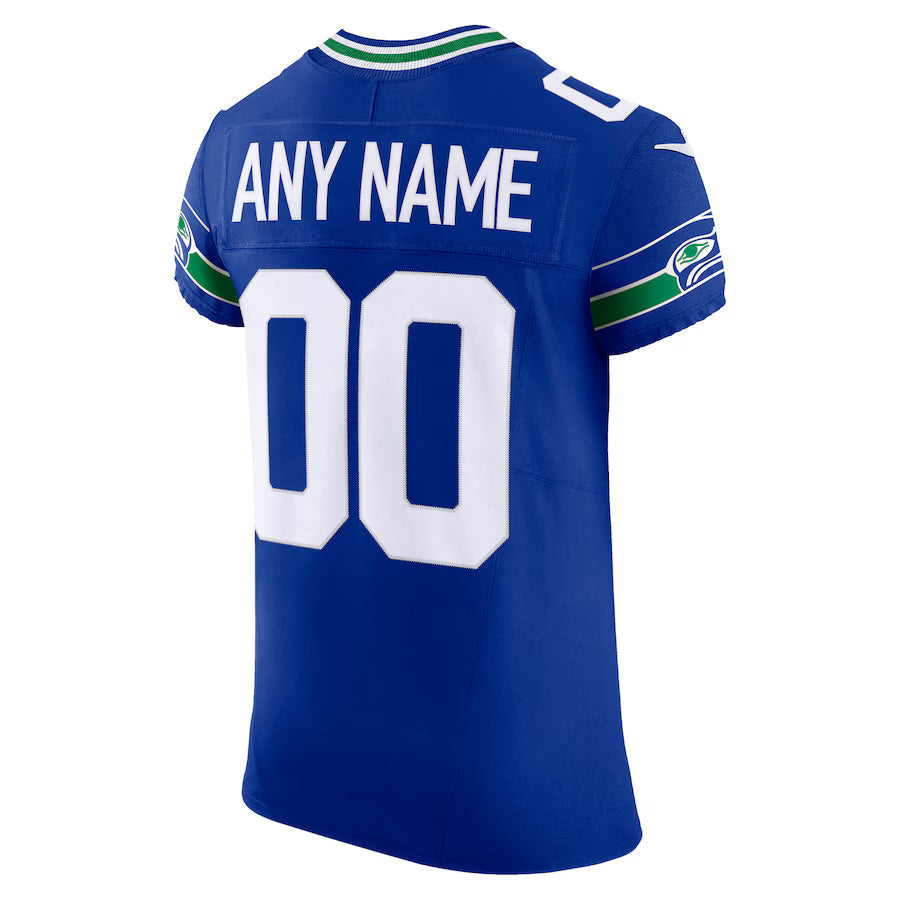 Custom S.Seahawks Royal Vapor F.U.S.E. Limited Jersey Stitched American Football Jerseys