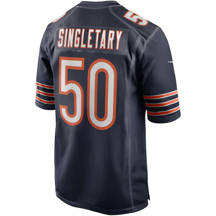 C.Bears #50 Mike Singletary Navy Game Jersey Stitched American Football Jerseys