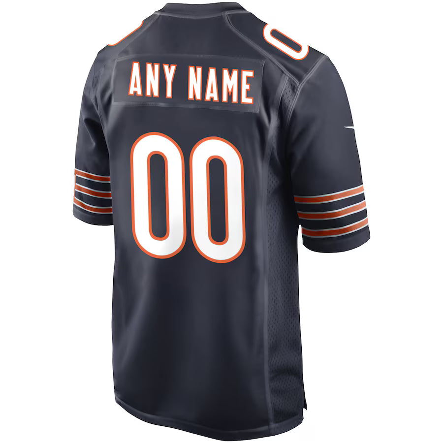 Custom C.Bears Navy Game Jersey Stitched American Football Jerseys