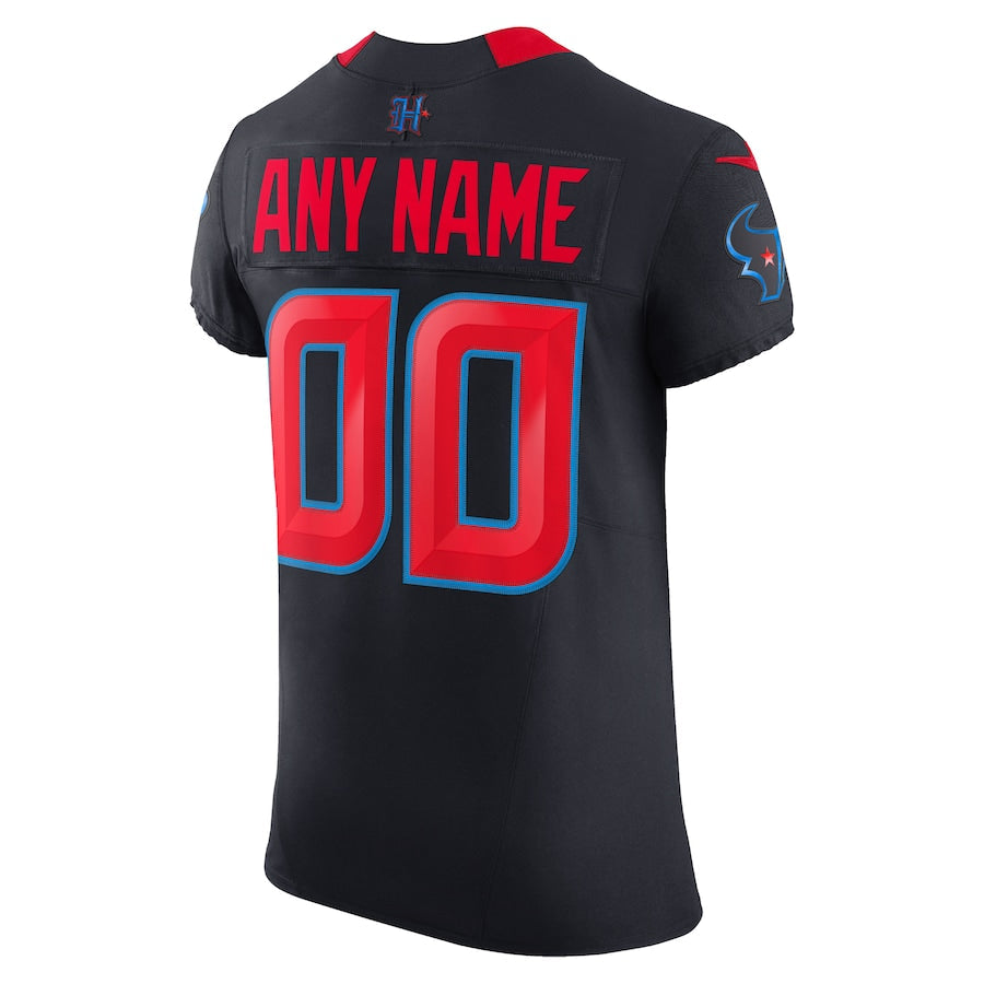 Custom H.Texans Navy Vapor F.U.S.E. Limited Jersey Stitched American Football Jerseys