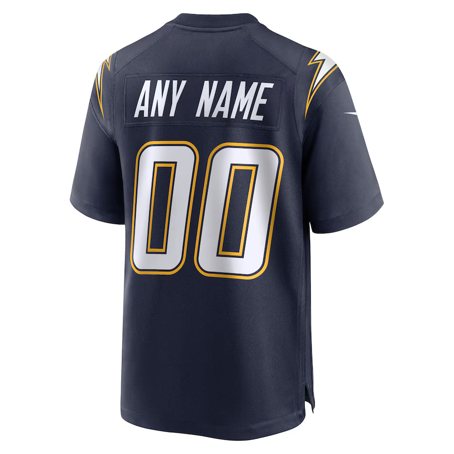 Custom LA.Chargers Navy Game Jersey Stitched American Football Jerseys