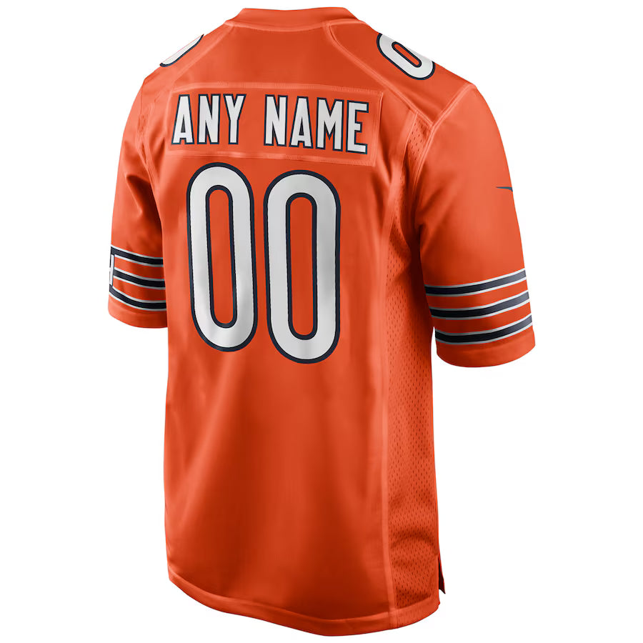 Custom C.Bears Orange Game Jersey Stitched American Football Jerseys
