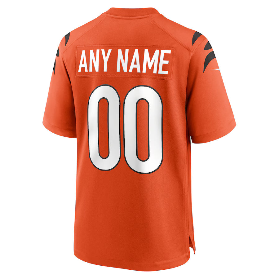 Custom C.Bengals Orange Game Jersey Stitched American Football Jersey