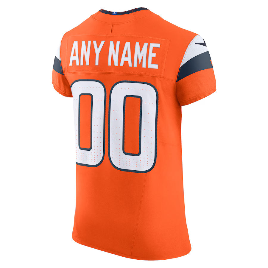 Custom D.Broncos Orange Vapor F.U.S.E. Limited Jersey Stitched American Football Jerseys