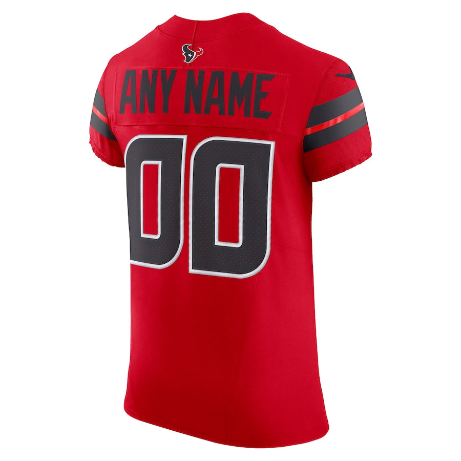 Custom H.Texans Red Vapor F.U.S.E. Limited Jersey Stitched American Football Jerseys