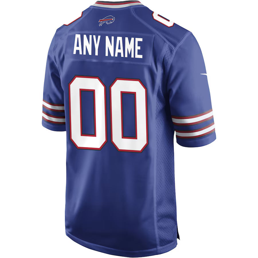 Custom B.Bills Royal Game Jersey Stitched American Football Jerseys