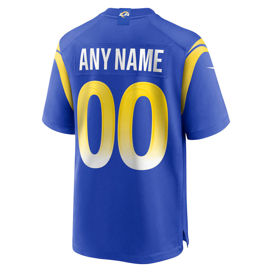 Custom LA.Rams Royal Game Jersey Stitched American Football Jerseys
