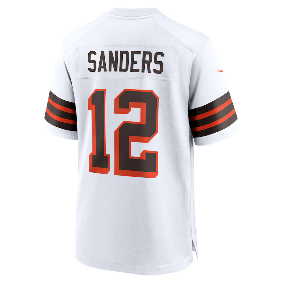 C.Browns #12 Shedeur Sanders White Game Jersey Stitched American Football Jerseys
