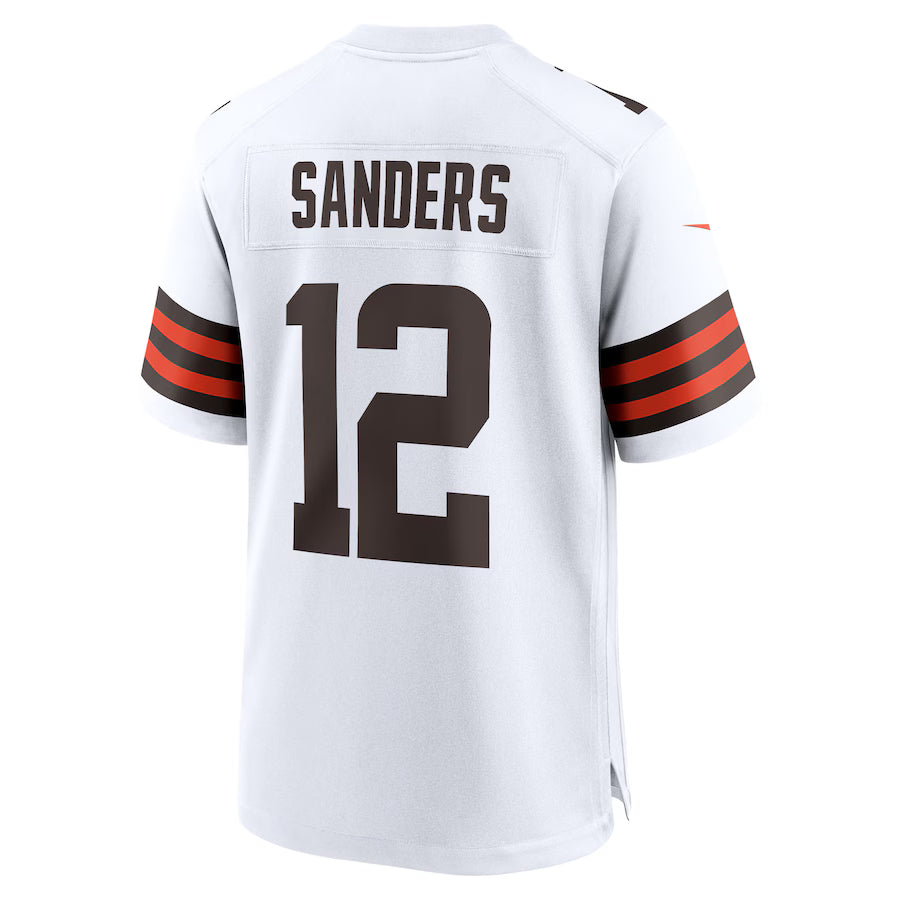C.Browns #12 Shedeur Sanders White Vapor F.U.S.E. Limited Stitched Football Jerseys