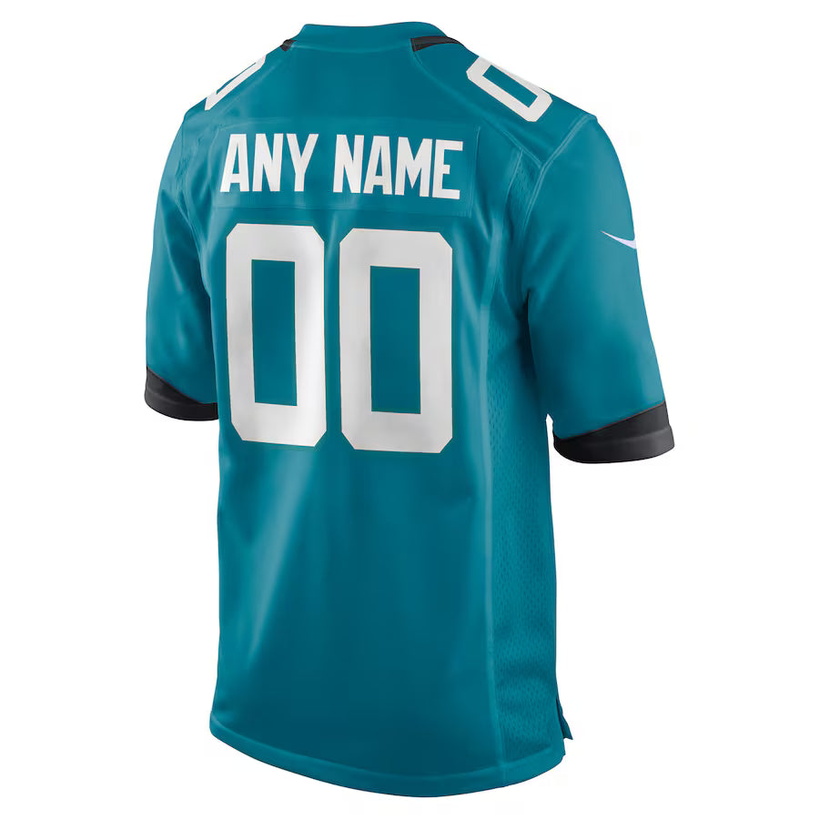 Custom J.Jaguars Teal Game Jersey Stitched American Football Jerseys
