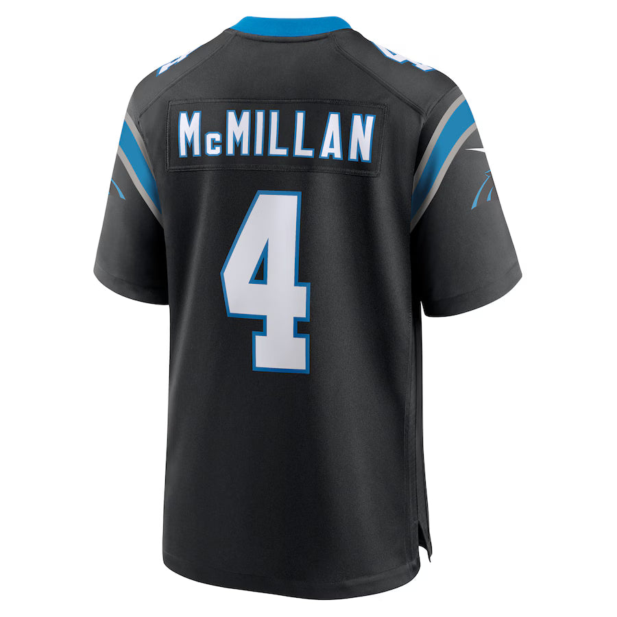 C.Panthers #4 Tetairoa McMillan Black Game Jersey Stitched American Football Jerseys