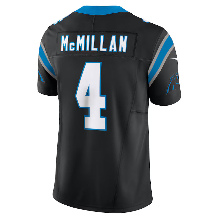 C.Panthers #4 Tetairoa McMillan Black Vapor F.U.S.E. Limited Jersey Stitched American Football Jerseys