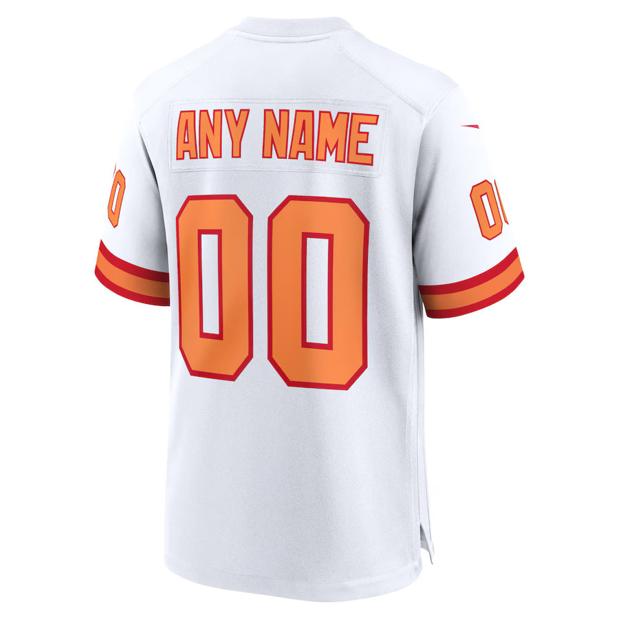 Custom TB.Buccaneers White Game Jersey Stitched American Football Jerseys