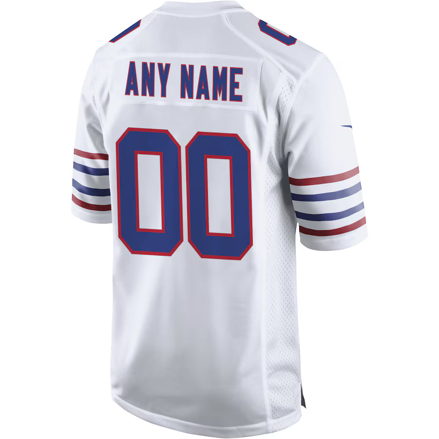 Custom B.Bills White Game Jersey Stitched American Football Jerseys