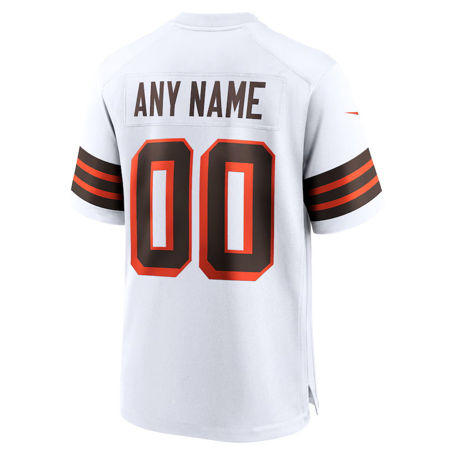 Custom C.Browns White Game Jersey Stitched American Football Jerseys