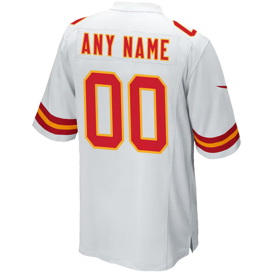 Custom KC.Chiefs White Game Jersey Stitched American Football Jerseys