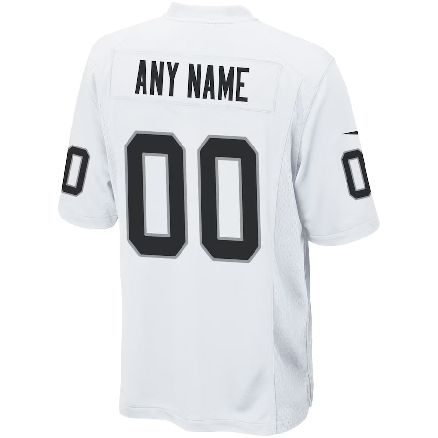 Custom LV.Raiders White Game Jersey Stitched American Football Jerseys
