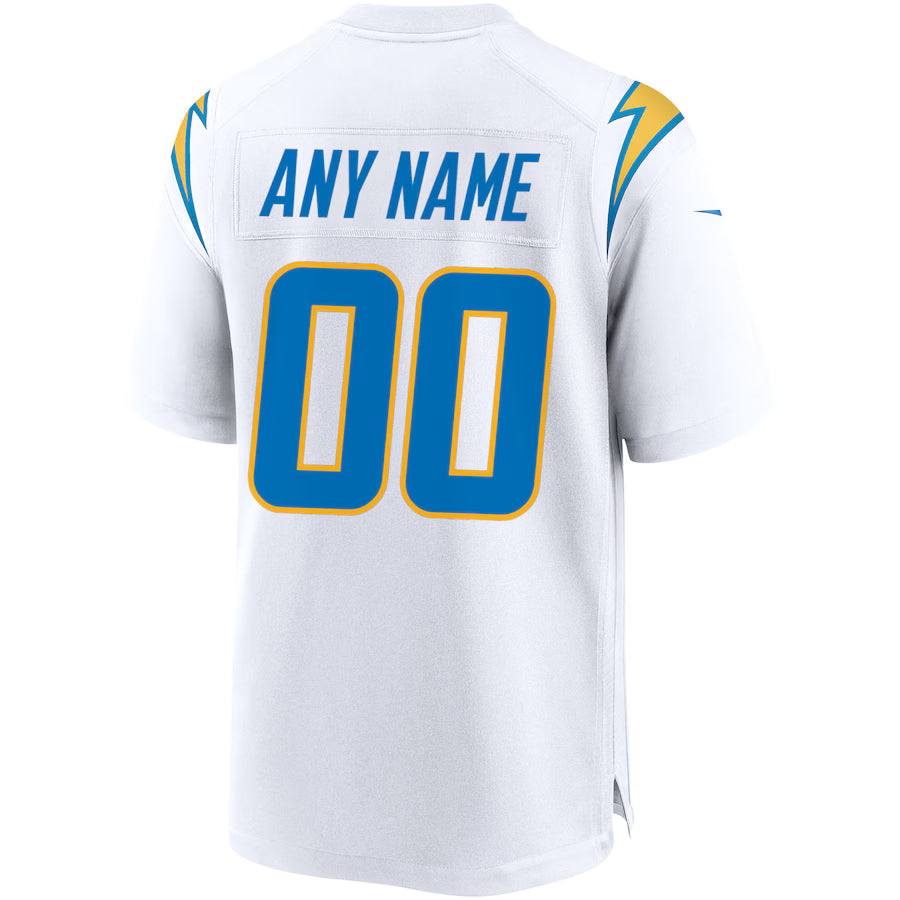 Custom LA.Chargers White Game Jersey Stitched American Football Jerseys
