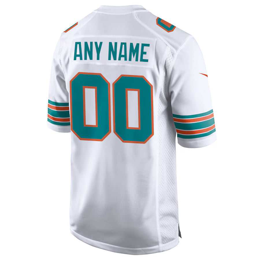 Custom M.Dolphins White Game Jersey Stitched American Football Jerseys
