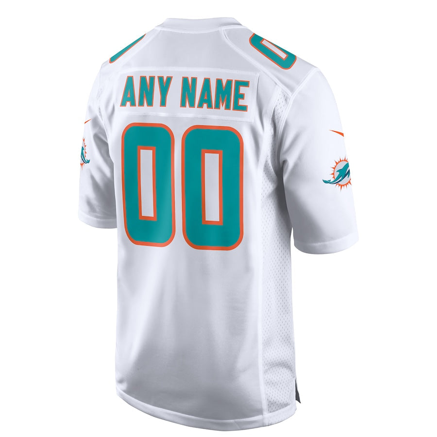 Custom M.Dolphins White Game Jersey Stitched American Football Jerseys