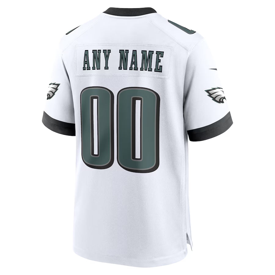 Custom P.Eagles White Game Jersey Stitched American Football Jerseys