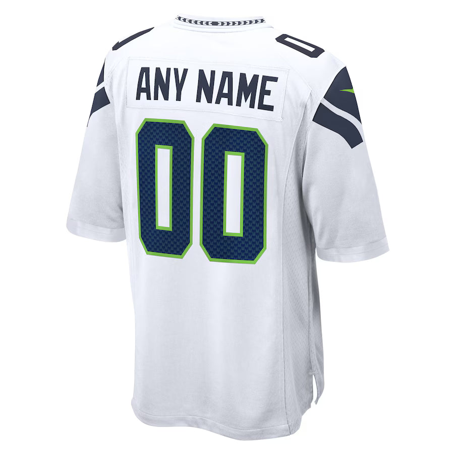 Custom S.Seahawks White Game Jersey Stitched American Football Jerseys