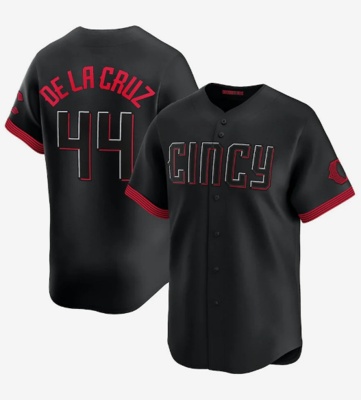 Cincinnati Reds #44 Elly De La Cruz City Connect Limited Jersey - Black Stitched Baseball Jerseys