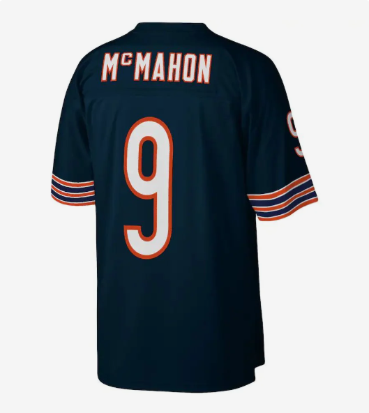 C.Bears #9 Jim McMahon Mitchell & Ness Navy Legacy Replica Jersey Stitched American Football Jerseys