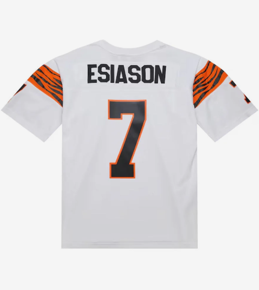 C.Bengals #7 Boomer Esiason Mitchell & Ness 1984 Legacy Replica Jersey - White American Football Jerseys